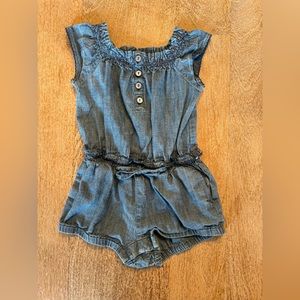 GAP Chambray Tie-Front Romper